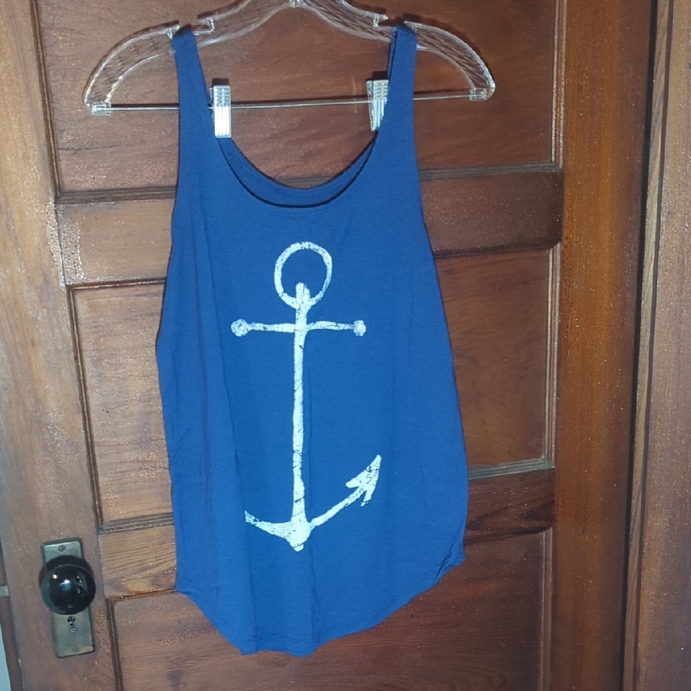 Awake Blue Anchor Tank Top